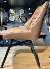 Design Armlehnen Stuhl Mason Echt Leder in 34 Farben und 3 Gestellvarianten Drehbarer Lederstuhl