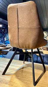 Design Armlehnen Stuhl Mason Echt Leder in 34 Farben und 3 Gestellvarianten Drehbarer Lederstuhl