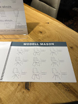Design Armlehnen Stuhl Masonte Echt Leder in 34 Farben und 3 Gestellvarianten Drehbarer Lederstuhl