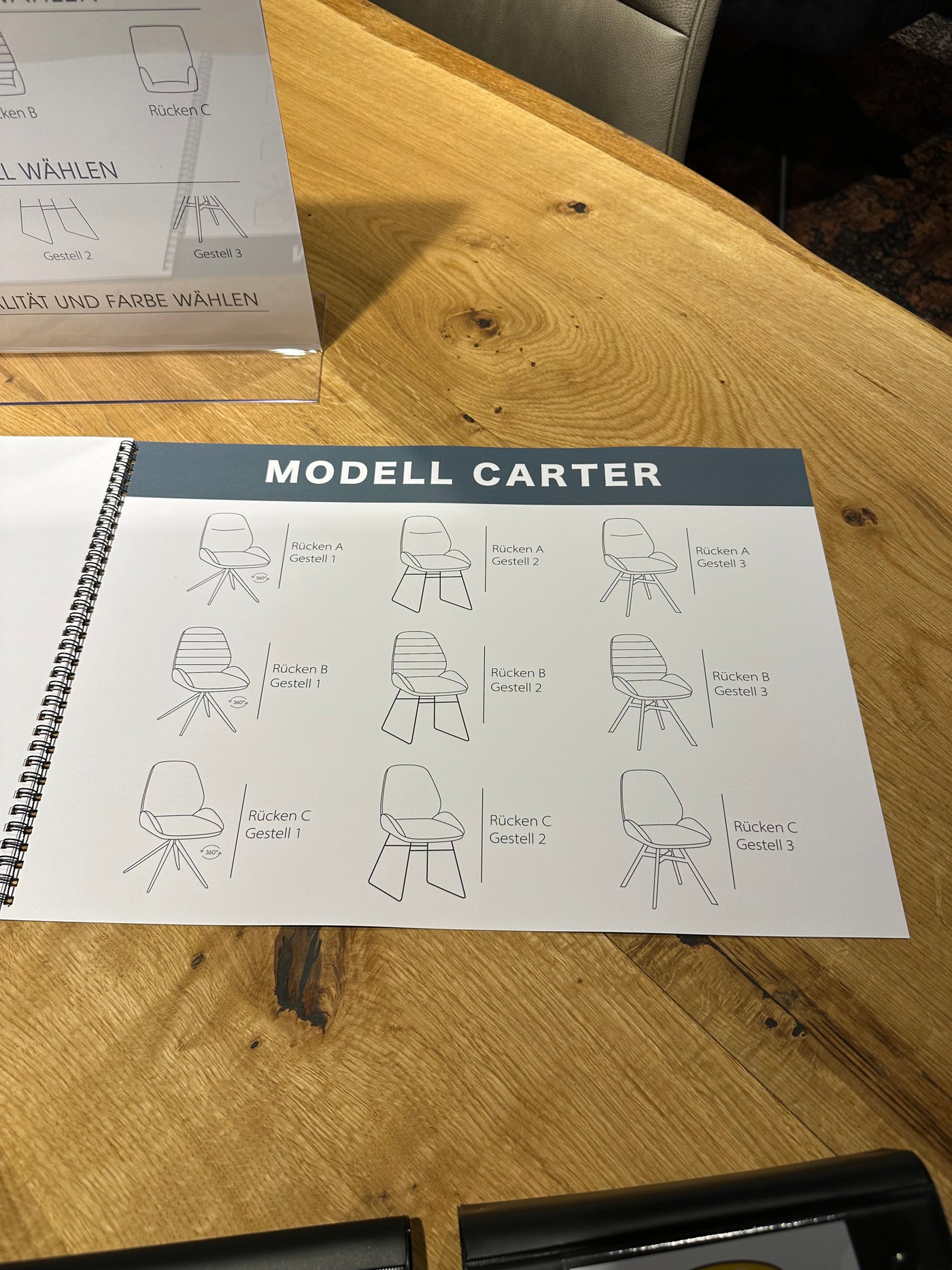 Design Armlehnen Stuhl Carter Echt Leder in 34 Farben und 3 Gestellvarianten Drehbarer Lederstuhl