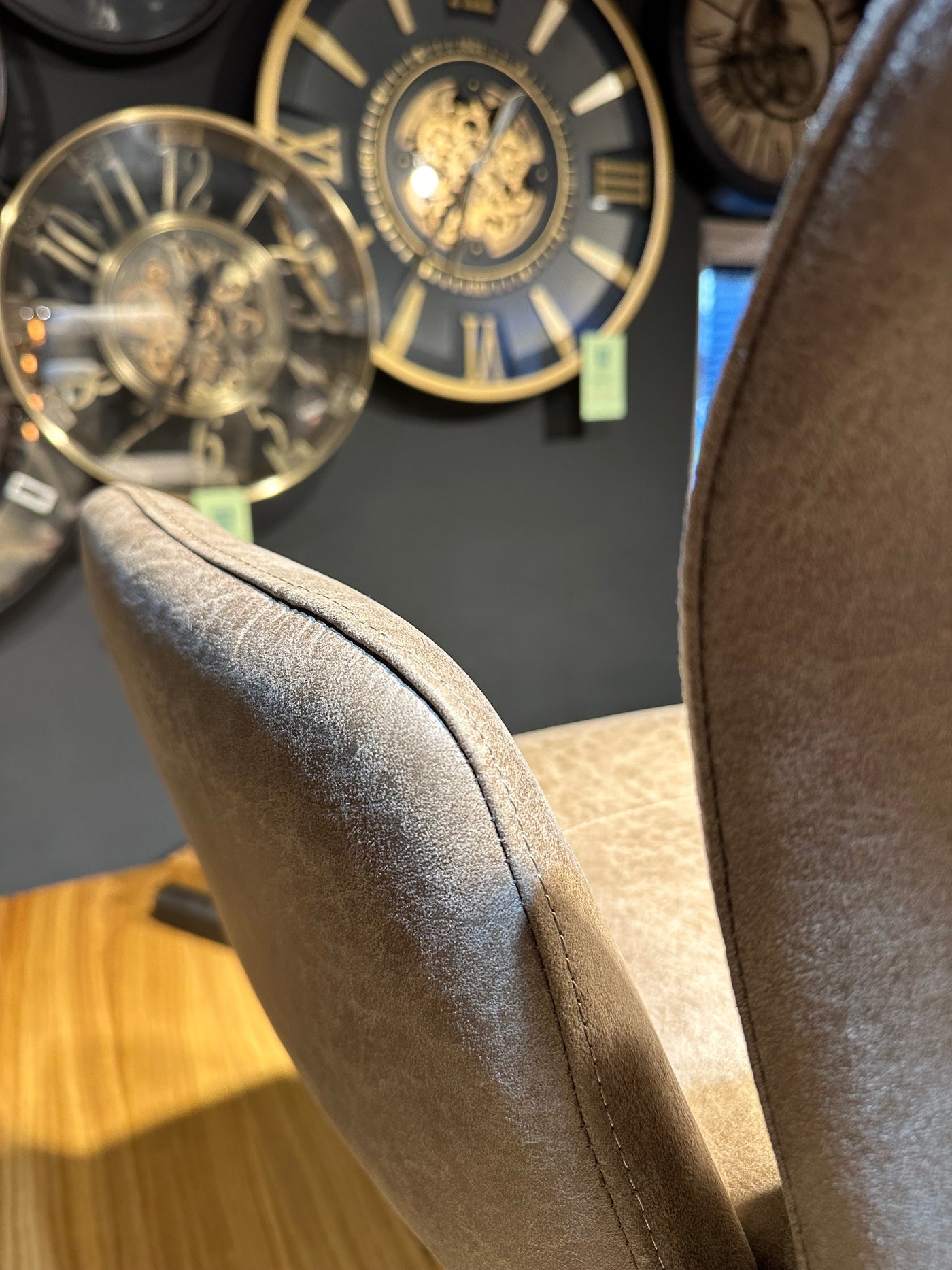 Drehbarer Esszimmer Stuhl 360 Grad Chris Manila Mikrofaser in 2 Grautönen