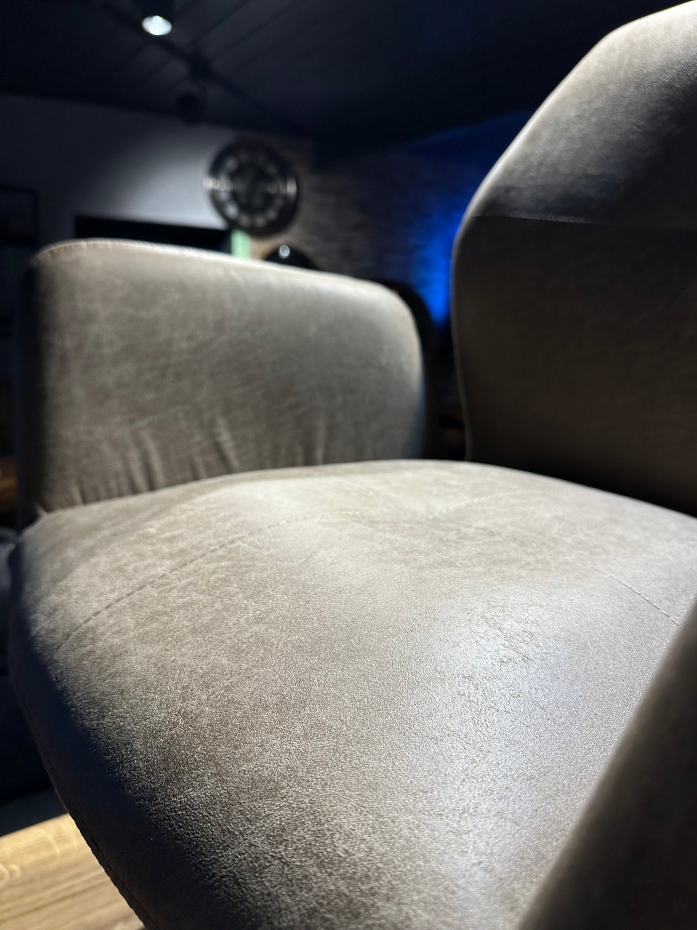 Drehbarer Esszimmer Stuhl 360 Grad Chris Manila Mikrofaser in 2 Grautönen