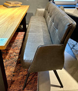 Sitzbank Lars Dallas Fabric Esszimmer Polsterbank Kunstleder 3 Farben Braungrau Dunkelgrau Dunkelbraun in 120 180 220 cm