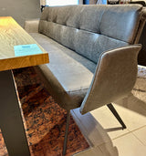 Sitzbank Lars Dallas Fabric Esszimmer Polsterbank Kunstleder 3 Farben Braungrau Dunkelgrau Dunkelbraun in 120 180 220 cm