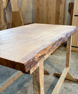 Plateau de table en chêne massif de 120 cm en une seule planche