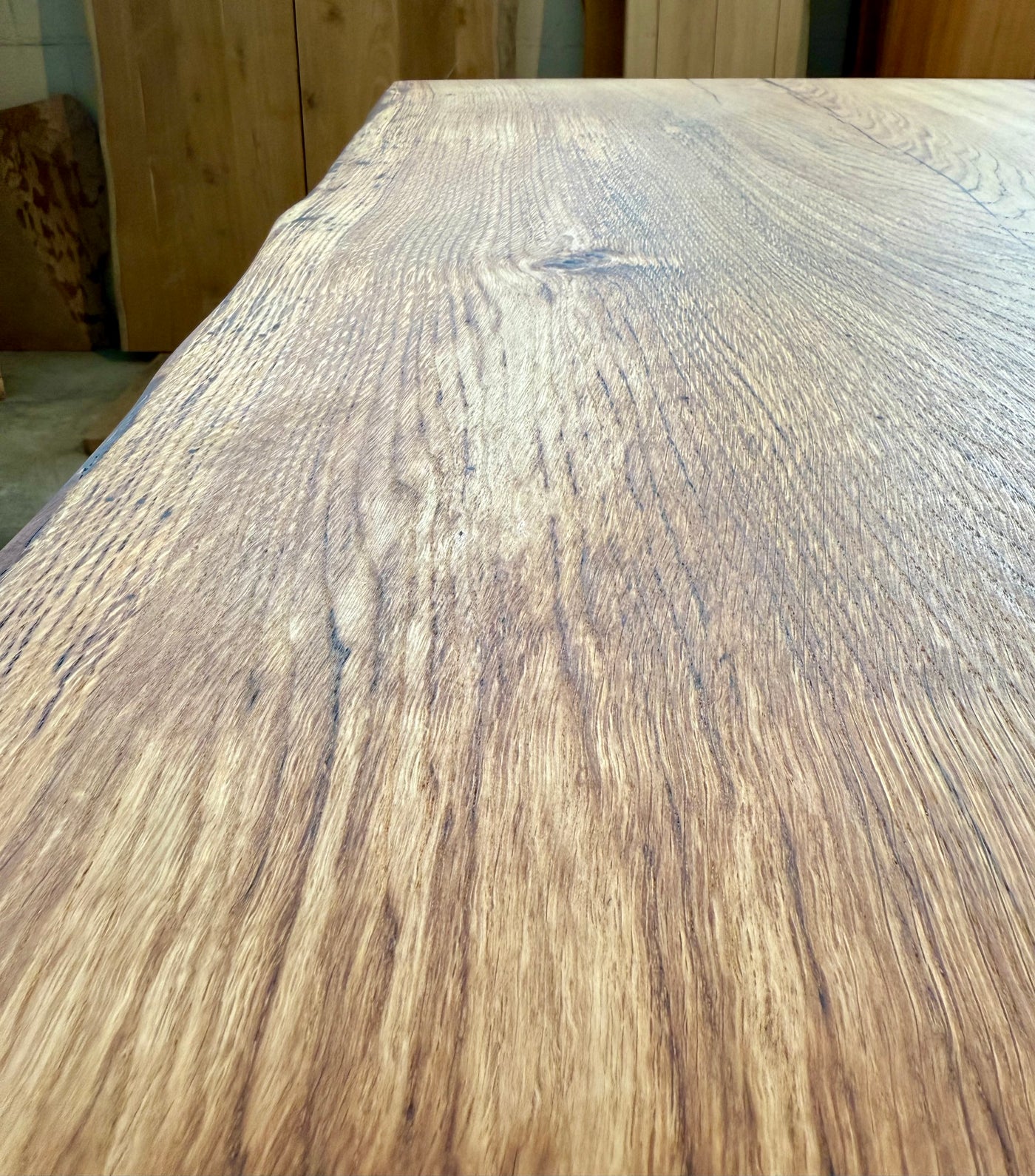 Plateau de table en chêne massif de 120 cm en une seule planche