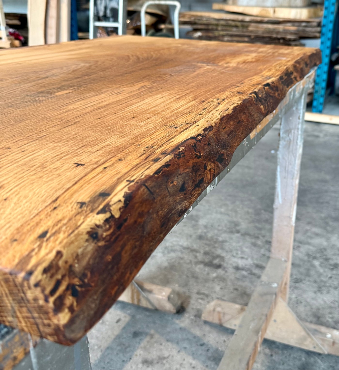 Plateau de table en chêne massif de 120 cm en une seule planche