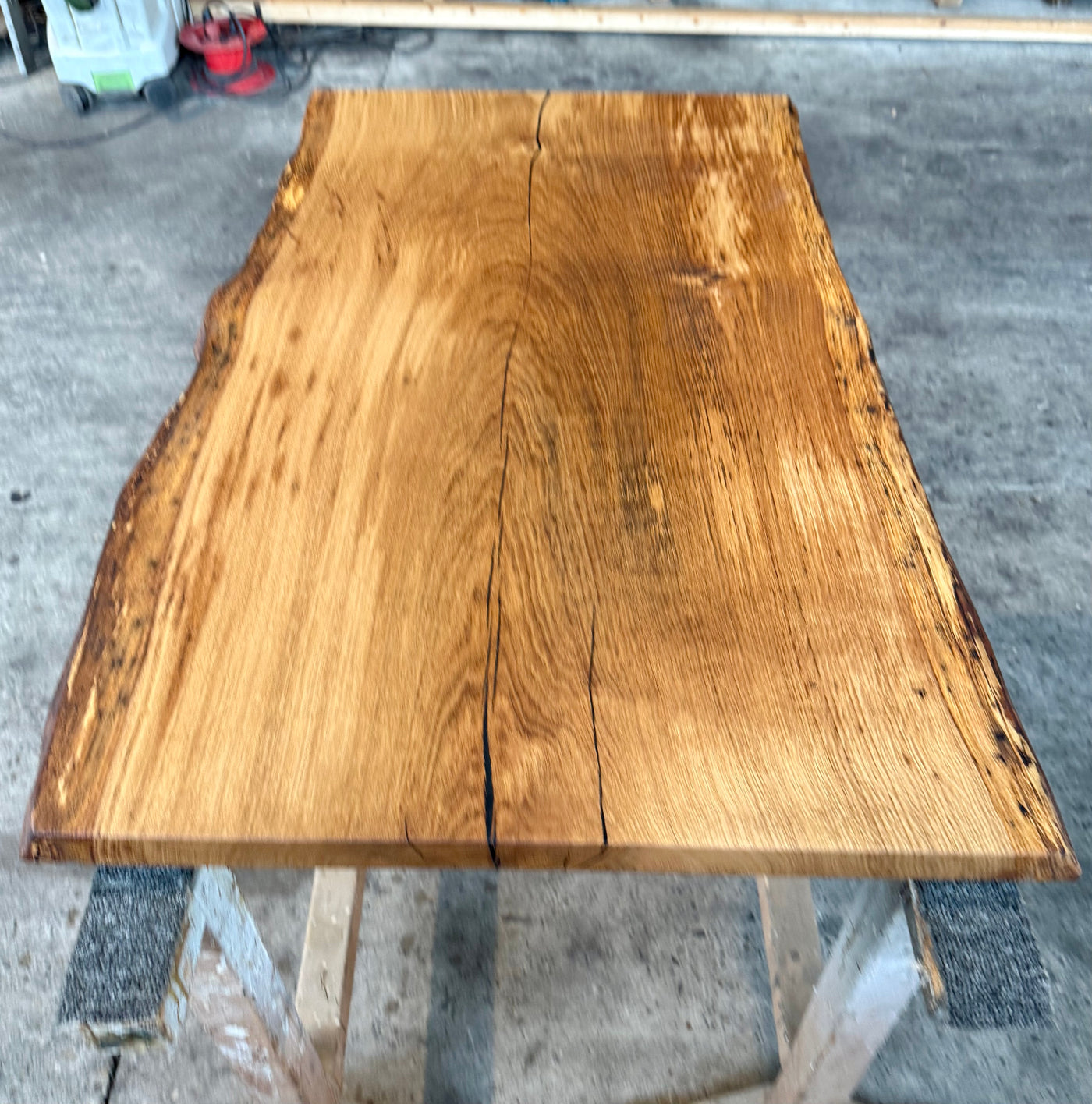 Plateau de table en chêne massif de 120 cm en une seule planche