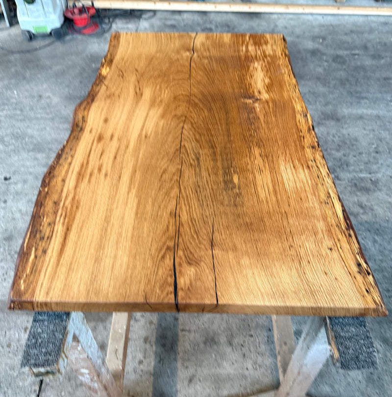 Plateau de table en chêne massif de 120 cm en une seule planche