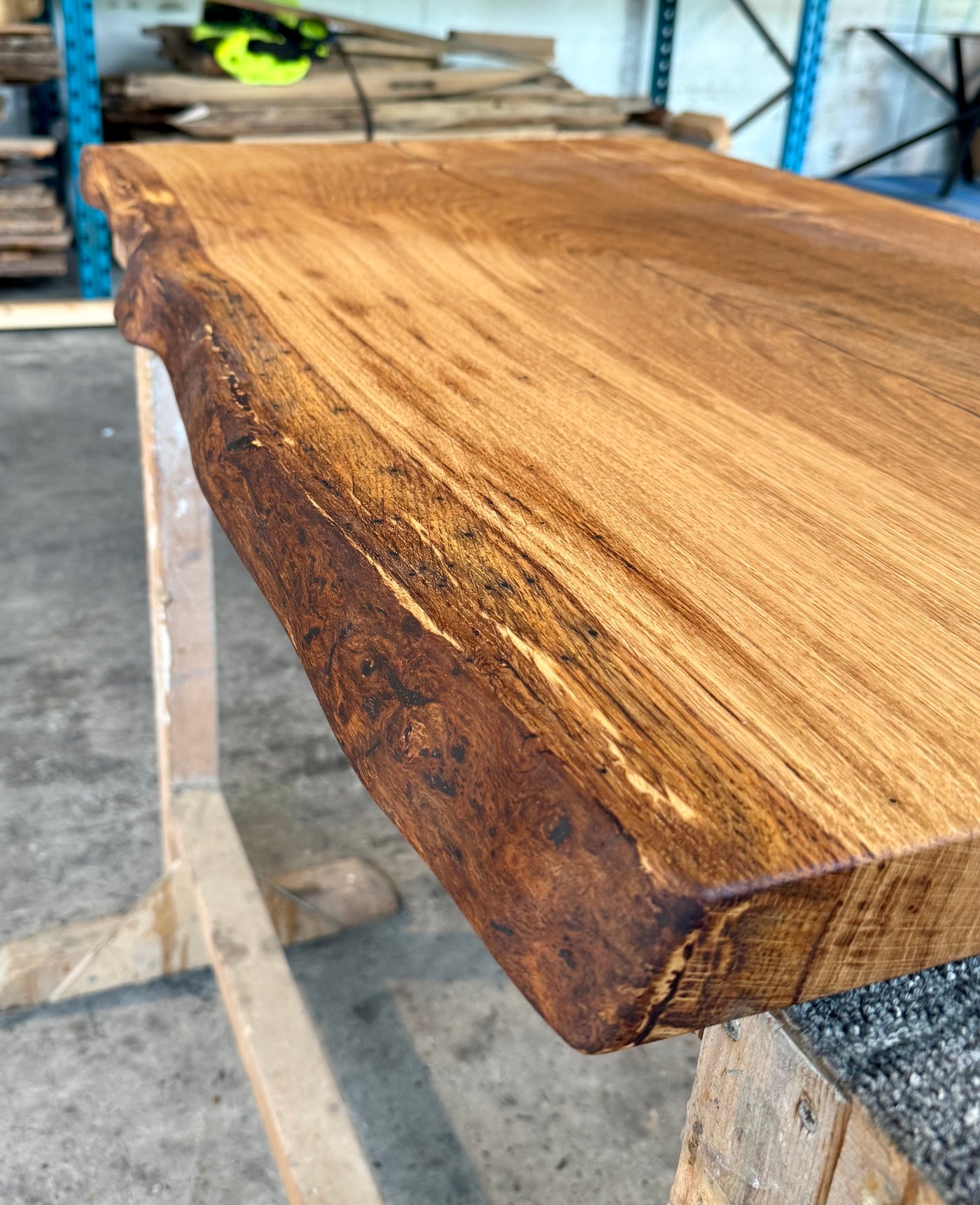 Plateau de table en chêne massif de 120 cm en une seule planche