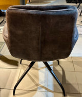 Drehbarer Armlehnen Stuhl 360 Grad Frank Macau Samt Velours in 4 Farben