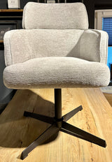 Drehbarer 360 Grad Esszimmer Stuhl Max Armlehnenstuhl Stoff Retro Bliss in 4 Farben
