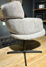 Drehbarer 360 Grad Esszimmer Stuhl Max Armlehnenstuhl Stoff Retro Bliss in 4 Farben