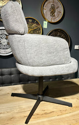 Drehbarer 360 Grad Esszimmer Stuhl Max Armlehnenstuhl Stoff Retro Bliss in 4 Farben