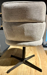 Drehbarer 360 Grad Esszimmer Stuhl Max Armlehnenstuhl Stoff Retro Bliss in 4 Farben