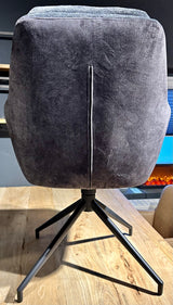 Chaise de salle à manger pivotante à 360 degrés avec accoudoirs Dave tissu Dallas Bi-Color en 5 coloris
