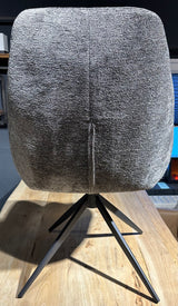 Chaise de salle à manger pivotante à 360 degrés avec accoudoirs July en tissu rétro, disponible en 5 coloris