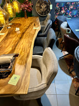 Drehbarer 360 Grad Esszimmer Stuhl Max Armlehnenstuhl Stoff Retro Bliss in 4 Farben