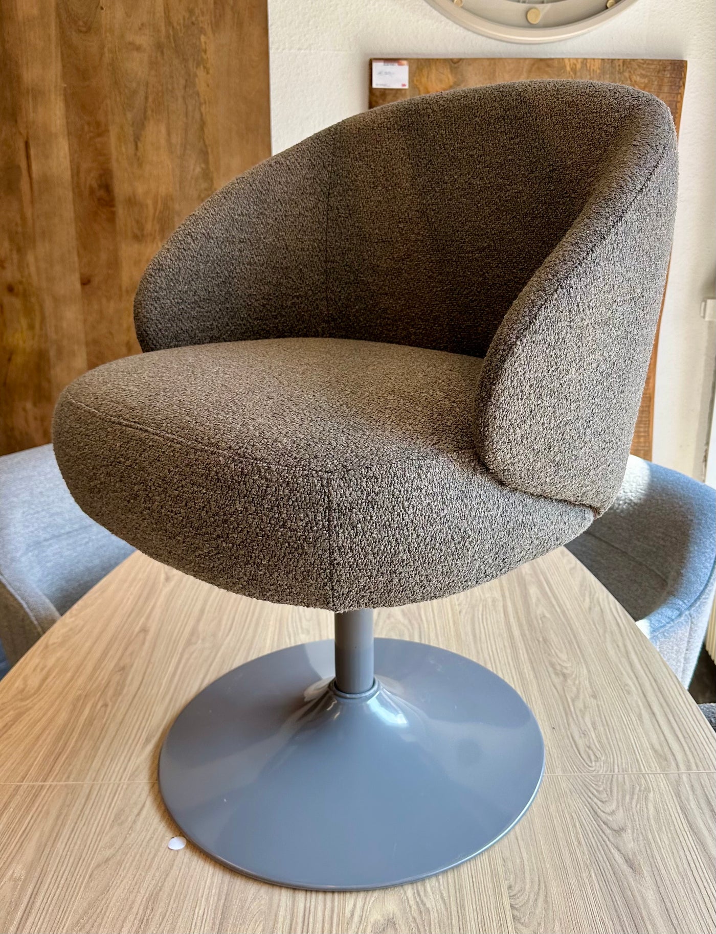 Drehbarer 360 Grad Esszimmer Stuhl Rube Armlehnenstuhl Teddystoff in 3 Farben