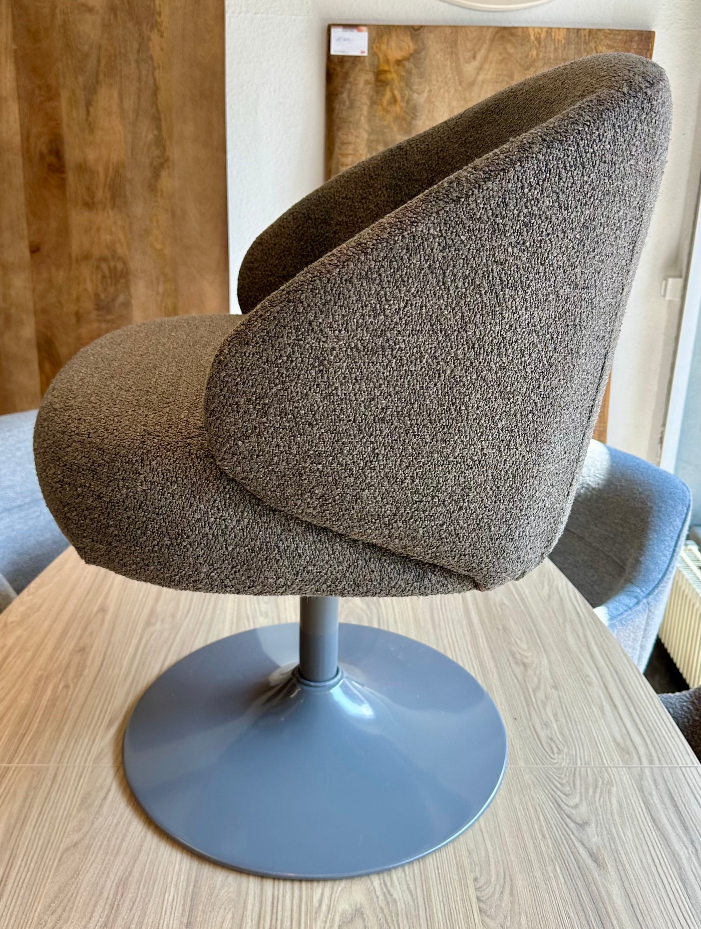 Drehbarer 360 Grad Esszimmer Stuhl Rube Armlehnenstuhl Teddystoff in 3 Farben