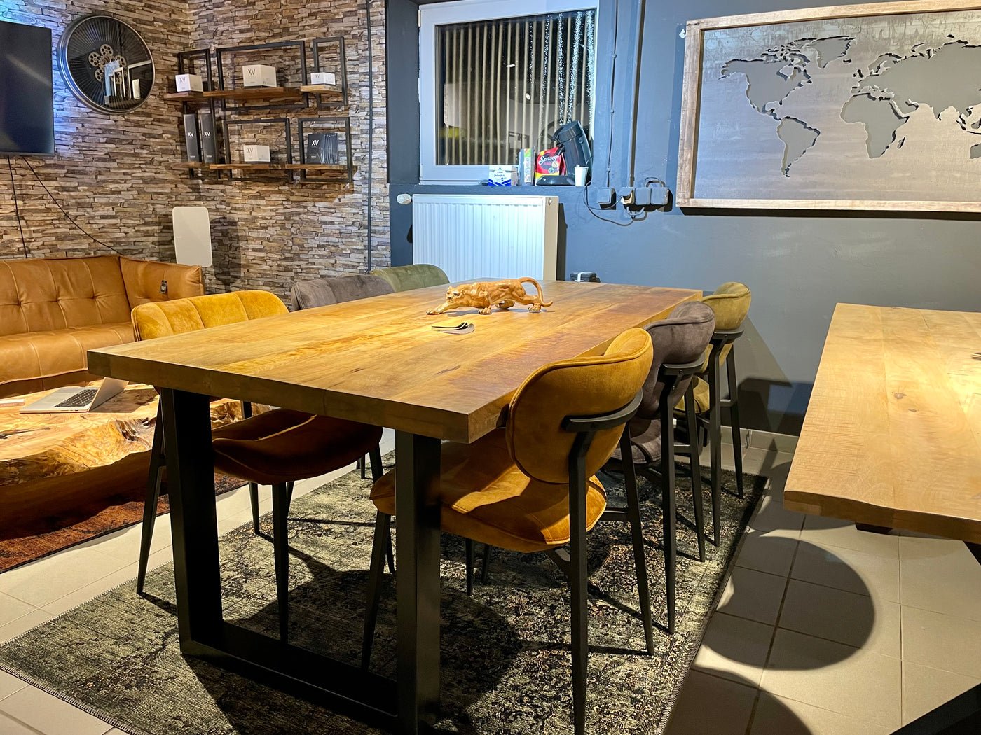 Mangoholz Tischplatte Mumbai Gerade Kante 6cm in 160 180 200 220 240 und 260 cm