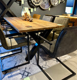 Plateau de table en manguier Bombay, bord droit 4cm en 160 180 200 220 240 cm