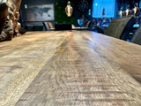 Plateau de table en manguier Bombay, bord droit 4cm en 160 180 200 220 240 cm