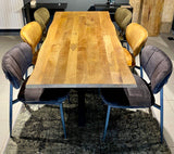 Plateau de table en bois de manguier Puri avec bordure naturelle 4cm en 180 200 220 240 cm