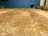 Plateau de table en bois de manguier Puri avec bordure naturelle 4cm en 180 200 220 240 cm