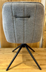 180 Grad Armlehnen Stuhl Jeff Teddy Stoff in 3 Farben Braun Taupe Grau
