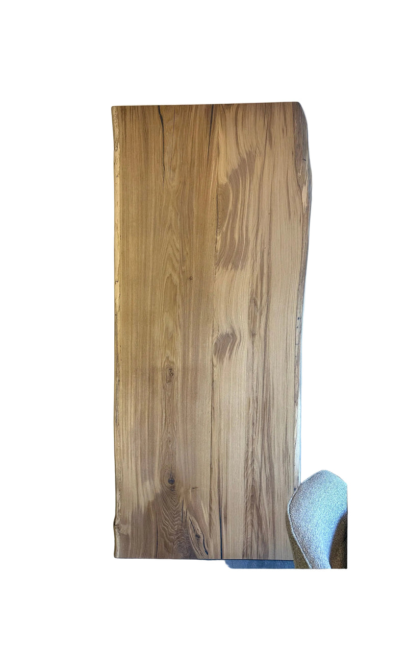250 cm Eiche Holz Tischplatte Wesel naturel beige 5,5 cm Dicke aus 4 Bohlen