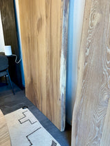 Plateau de table en bois de chêne Wesel naturel beige de 250 cm, épaisseur 5,5 cm, composé de 4 planches