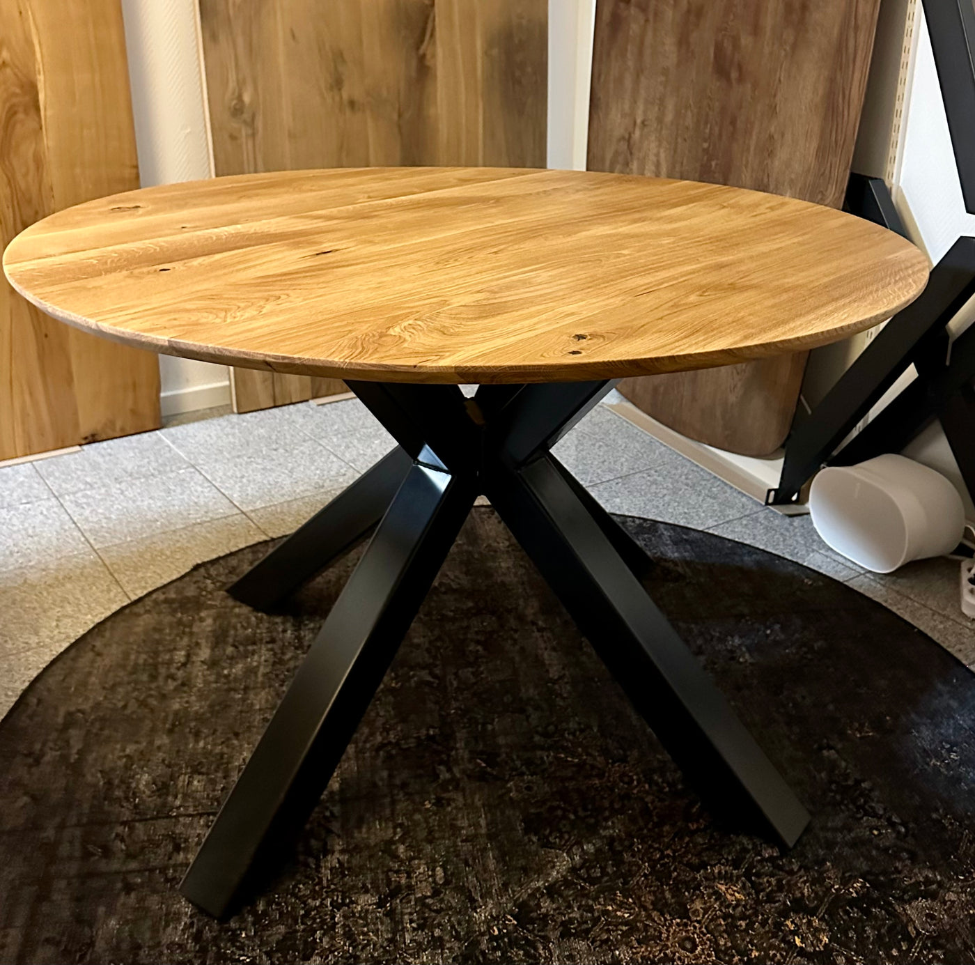 Sören Spider Piètement métallique laqué noir pour plateaux de table ronds