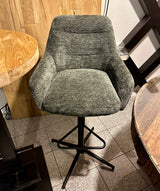 Tabouret de bar pivotant à 360 degrés July Retro en tissu, disponible en 5 couleurs