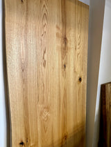 Plateau de table en chêne français Paris de 220 cm en bois, bord naturel, huilé pur 4 cm avec résine époxy