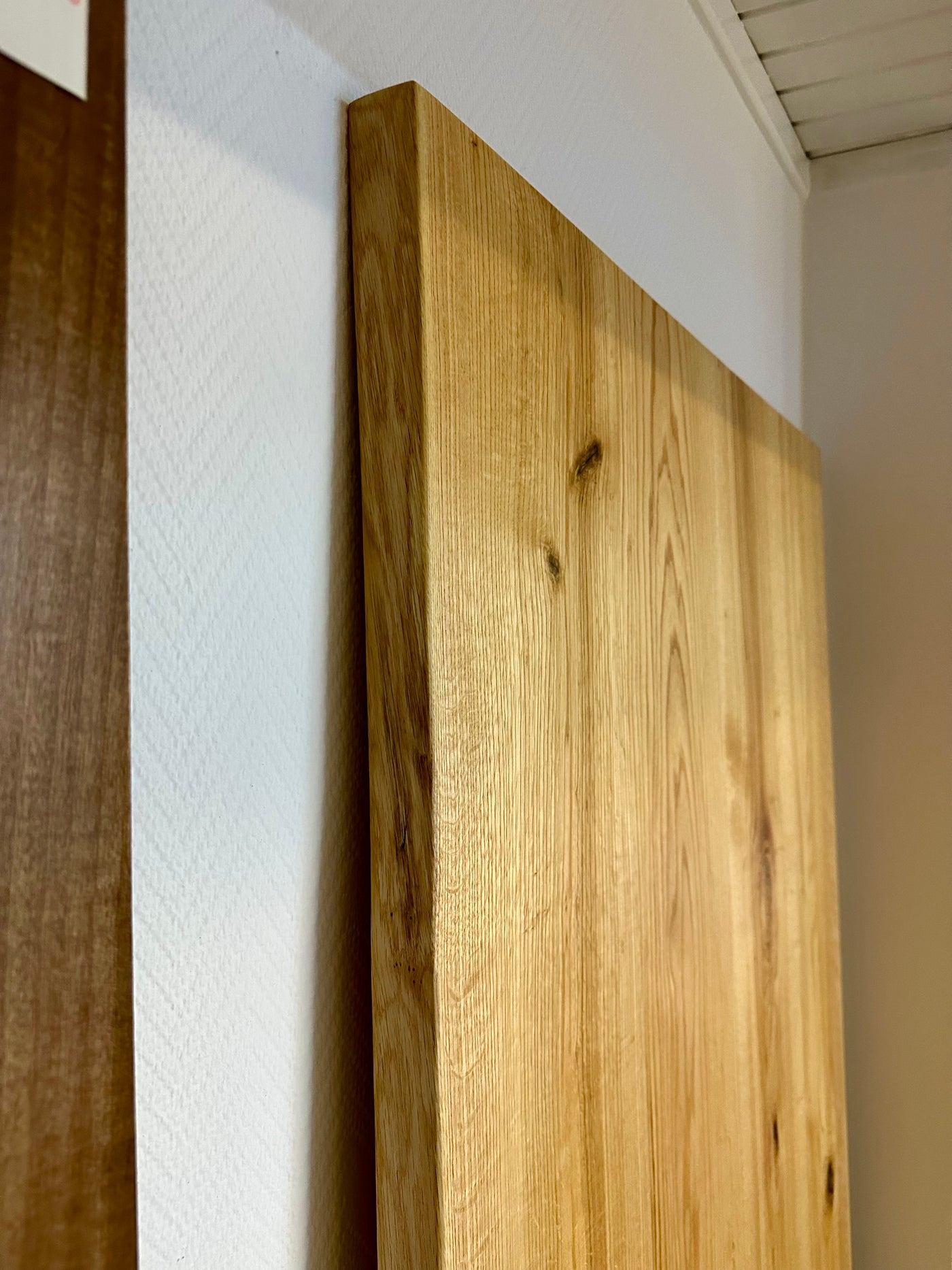 Plateau de table en chêne français Paris de 220 cm en bois, bord naturel, huilé pur 4 cm avec résine époxy