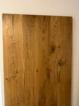 Plateau de table en bois 220 cm Roermond vieux chêne ciré 4 cm bois ancien recyclé pièce unique