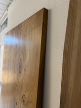 Plateau de table en bois 220 cm Roermond vieux chêne ciré 4 cm bois ancien recyclé pièce unique