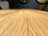 Table de salle à manger Dresden Chêne massif 200 à 300 cm d'épaisseur 4 cm bois huilé avec piètement bois trapèze 6 tailles