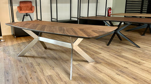 Tischplatten Untergestell Rex Long Exclusive Edelstahl für Tischplatten 160 bis 260 cm