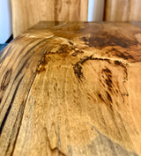 Epoxidharz Baumstamm Esstisch Pappel 220 cm natürliche Baumkante massiv mit zentralem Gestell anthrazit
