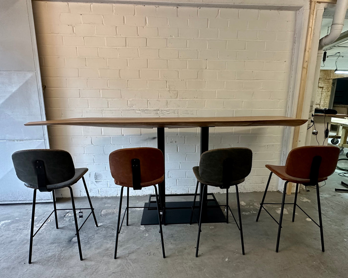 Tabouret de bar Bradley en similicuir, 2 coloris, qualité professionnelle