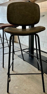 Tabouret de bar Bradley en similicuir, 2 coloris, qualité professionnelle
