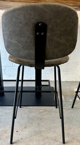 Tabouret de bar Bradley en similicuir, 2 coloris, qualité professionnelle