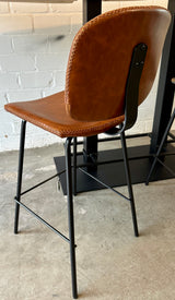 Tabouret de bar Bradley en similicuir, 2 coloris, qualité professionnelle