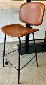 Tabouret de bar Bradley en similicuir, 2 coloris, qualité professionnelle