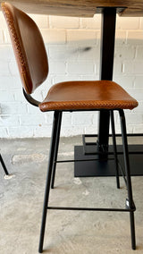 Tabouret de bar Bradley en similicuir, 2 coloris, qualité professionnelle
