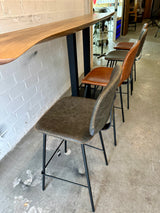 Tabouret de bar Bradley en similicuir, 2 coloris, qualité professionnelle