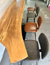 Tabouret de bar Bradley en similicuir, 2 coloris, qualité professionnelle