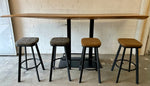 Lade das Bild in den Galerie-Viewer, Kunstleder Sitzhocker Markham braun grün grau Gastro Hocker
